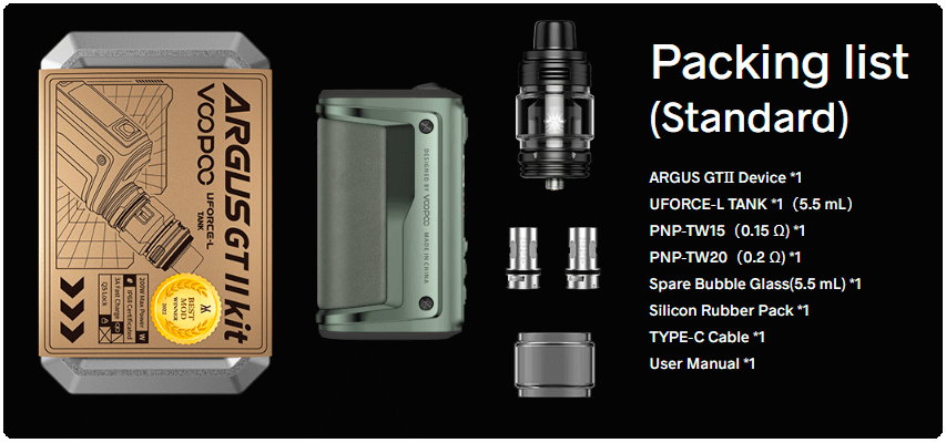 Комплектация ARGUS GT 2 Комплектация ARGUS GT 2