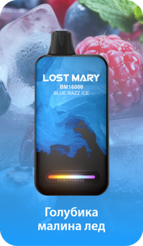 Купить Одноразовый Pod Lost Mary BM - Голубика Малина Лед (16000 затяжек)