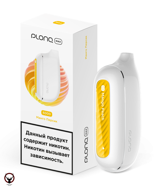 Купить Одноразовый Pod Plonq Plus Max - Манго Персик (6000 затяжек)