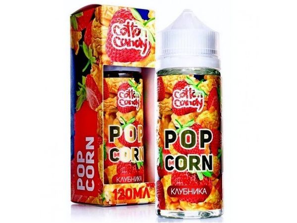 Купить Жидкость Cotton Candy Popcorn - Клубника 120 мл