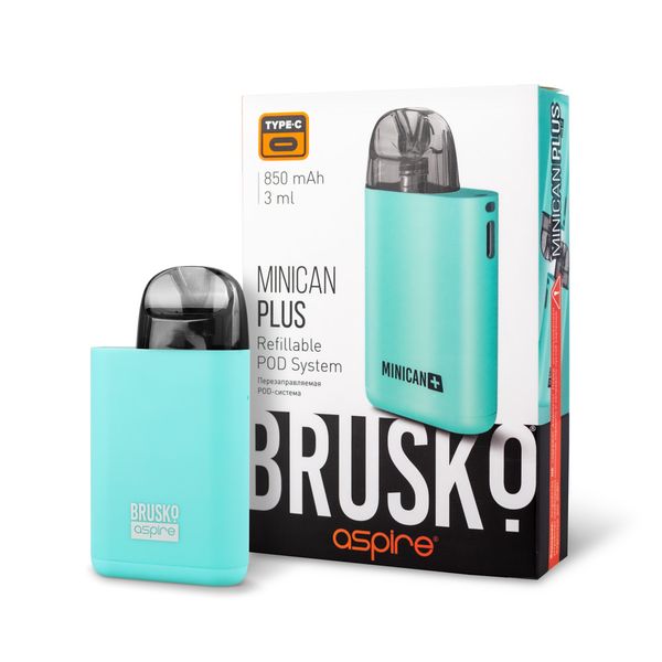 Купить Набор Aspire Brusko Minican Plus Pod Kit бирюзовый