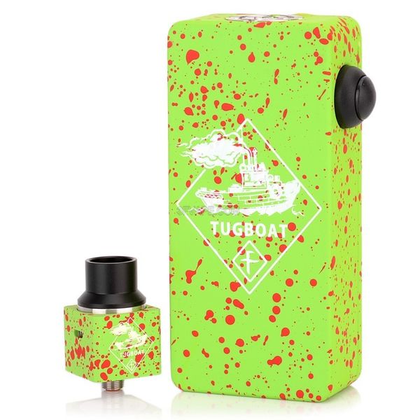 Купить Мехмод Tugboat box mod kit Зеленый с красным