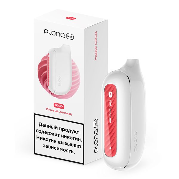 Купить Одноразовый Pod Plonq Plus Max - Розовый Лимонад (6000 затяжек)