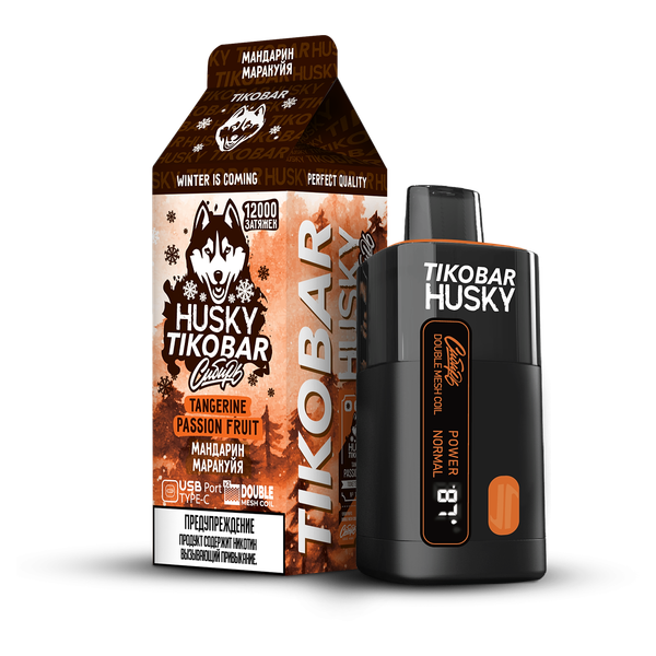 Купить Одноразовый Pod Tikobar Husky Сибирь - Tangerine Passion Fruit (12000 затяжек)