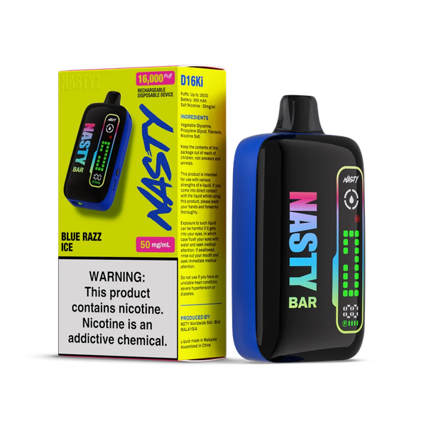 Купить Одноразовый Pod Nasty D16Ki - Blue Razz Ice (16000 затяжек)