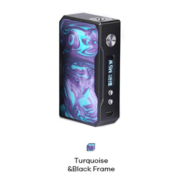 Купить DRAG 157W by VooPoo Черный+Фиолетовый/бирюзовый акрил
