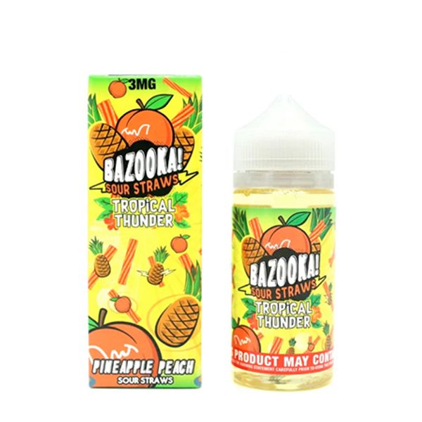 Купить Жижа Bazooka Tropical Thunder Pineapple Peach Sour Straws