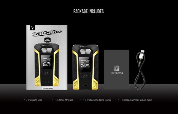 Цена на Боксмод Vaporesso Switcher 220W Mod Light Edition желтый Купить Боксмод Vaporesso Switcher 220W Mod Light Edition желтый