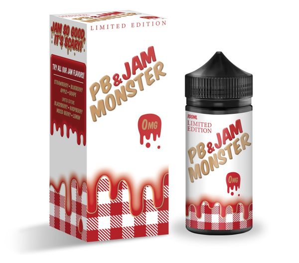 Купить Жидкость для электронной сигареты PB & JAM MONSTER Original - PB & Strawberry Jam (100ml)