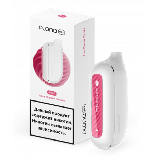 Купить Одноразовый Pod Plonq Plus Max - Питайя Персик Асаи (6000 затяжек)
