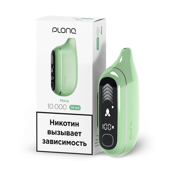 Купить Одноразовый Pod Plonq MAX PRO 10000 - Мята (10000 затяжек)