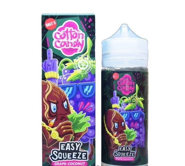 Купить Жижа Cotton Candy Easy Squeeze (Salt) - Grape-Coconut 120 мл