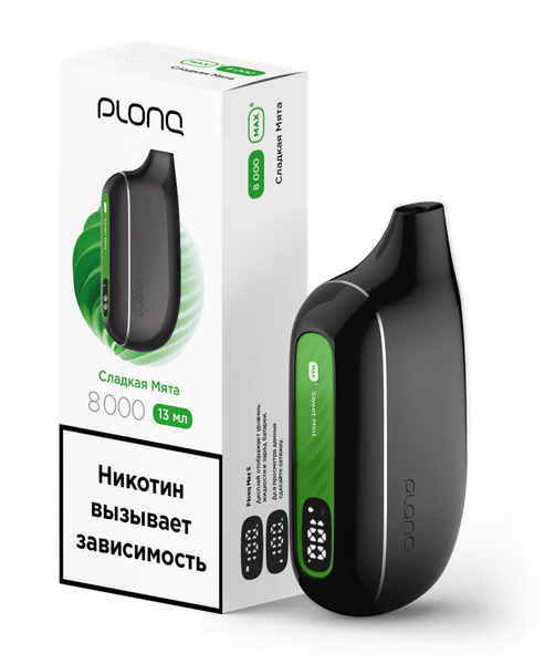 Купить Одноразовый Pod Plonq Max Smart - Сладкая Мята (8000 затяжек)