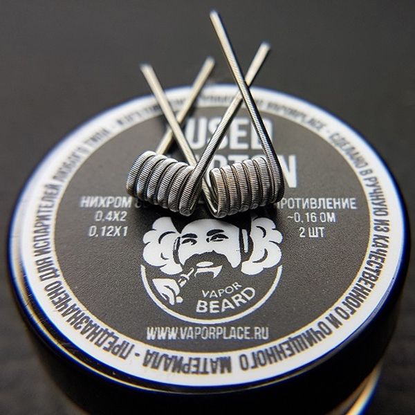 Купить Fused Clapton Vapor Beard (NiCr 0,4х2 NiCr 0,12) 3мм 0,16 Ом