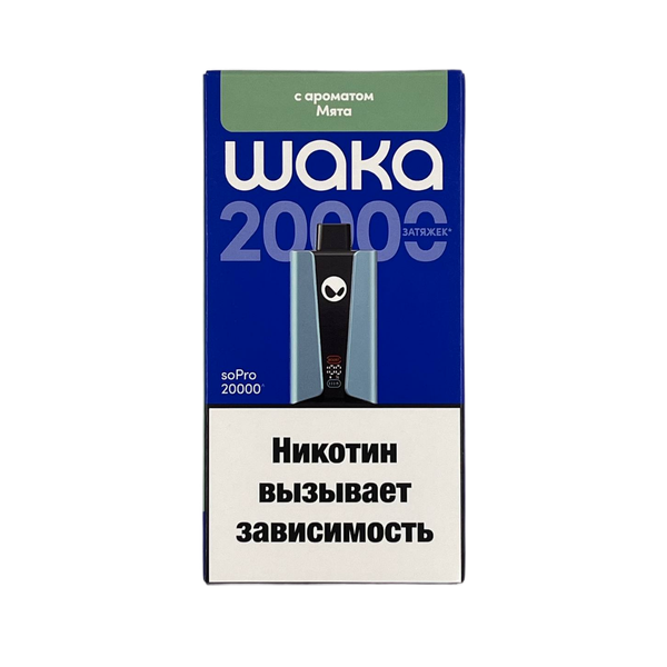 Купить Одноразовый Pod WAKA soPro - Мята (20000 затяжек)