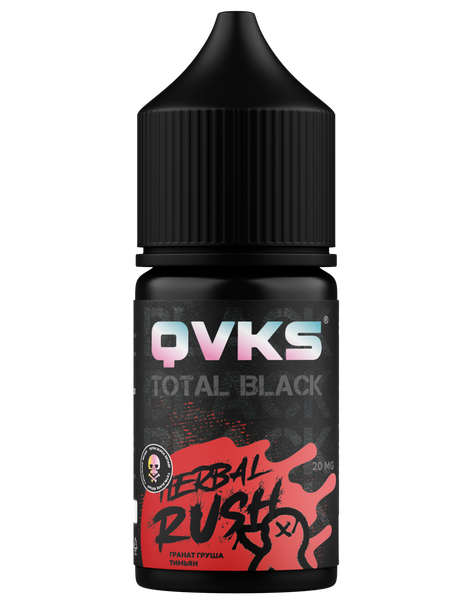 Купить Ароматизатор QVKS Total Black 13мл - Гранат Груша Тимьян