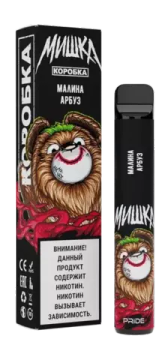 Купить Одноразовый Pod Pride Мишка - Малина-арбуз (1500 затяжек)