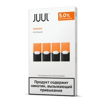 Купить Картридж Juul Labs x4 JUUL 59 мг, 0,7 мл - Mango