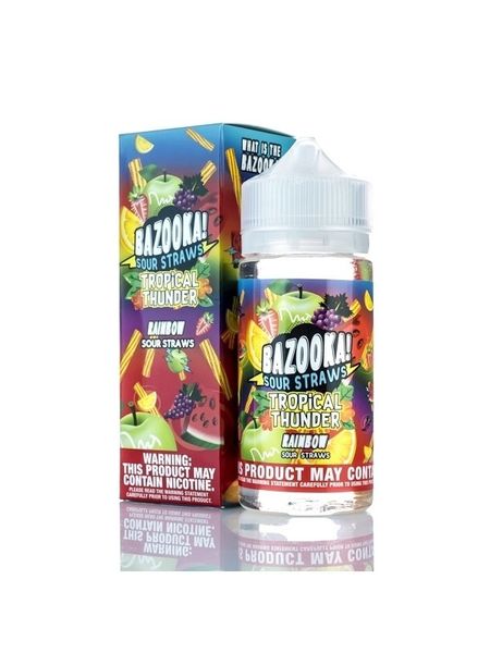 Купить Жижа Bazooka Tropical Thunder Rainbow Sour Straws