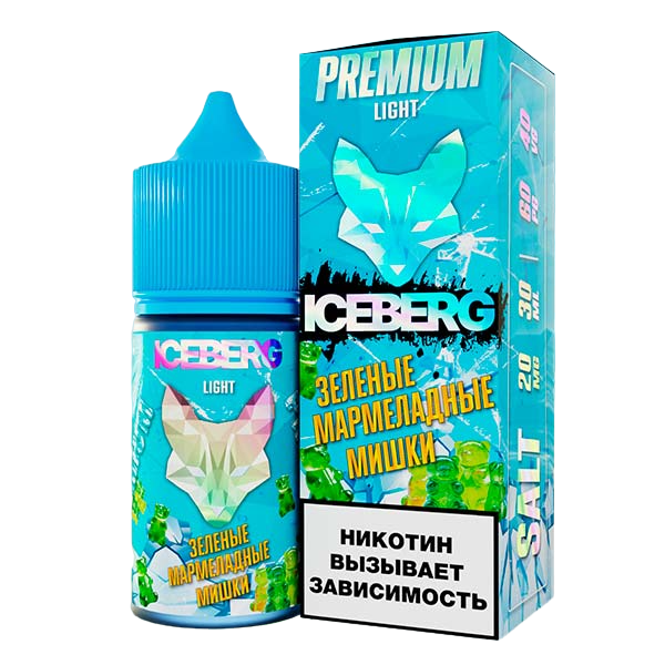 Купить Жидкость Iceberg Ice Legend Salt - Зеленые Мармеладные Мишки 30 мл