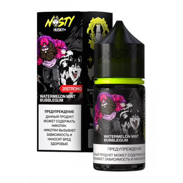 Купить Жидкость Nasty X Husky Import Salt 30 мл - Watermelon Mint Bubblegum (20 мг)