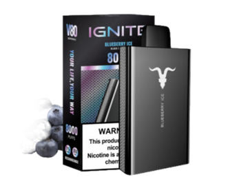 Купить Одноразовый Pod Ignite V80 - Blueberry Ice (8000 затяжек)