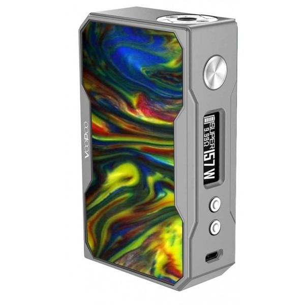 Купить Боксмод VOOPOO Silver Drag 157W Mod Серебро+Радужный акрил (Rainbow)