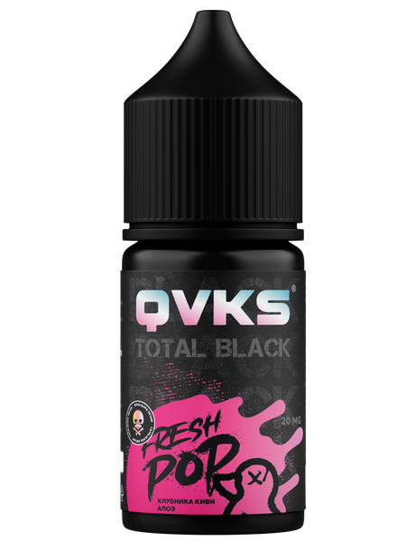Купить Ароматизатор QVKS Total Black 13мл - Клубника Киви Алоэ