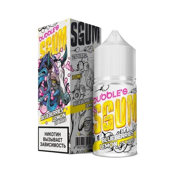 Купить Жидкость Bubble's SGUM Salt - Черничная жвачка с лимоном 30 мл