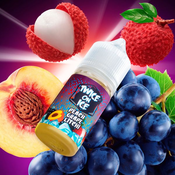 Купить Жидкость солевая для пода Twice On Ice Salt - Peach Grape Litchi 30 мл