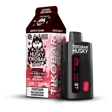 Купить Одноразовый Pod Tikobar Husky Сибирь - Strawberry Kiwi Bubble Gum (12000 затяжек)