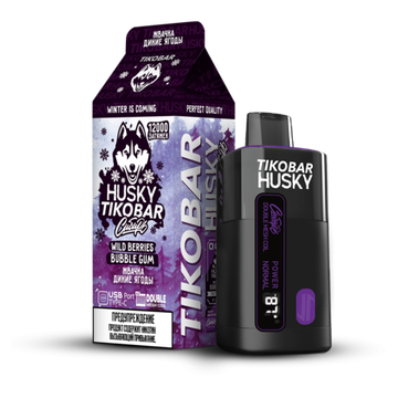 Купить Одноразовый Pod Tikobar Husky Сибирь - Wild Berries Bubble Gum (12000 затяжек)