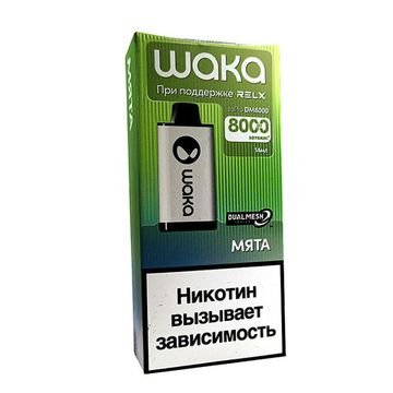Купить Одноразовый Pod WAKA DM - Мята (8000 затяжек)