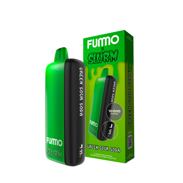 Купить Одноразовый Pod Slurm x Fummo - Green Sour Soda (10000 затяжек)