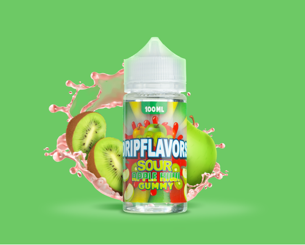 Купить Жидкость DRIPFLAVORS - Sour Green Apple Kiwi Gummy 100 мл