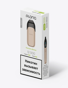 Купить Одноразовый Pod Plonq Prime 12000 - Кислое яблоко (12000 затяжек)