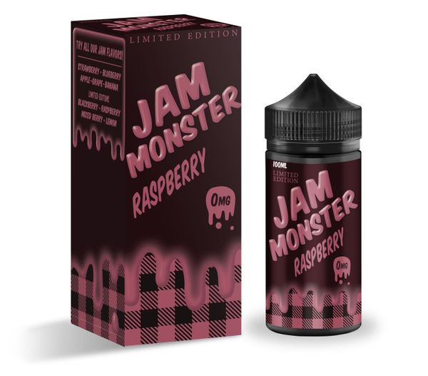 Купить Жидкость для электронной сигареты JAM MONSTER Original - Raspberry (100ml)