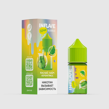 Купить Inflave Bubble Salt 30 мл - Кислый Лайм Лемонграсс (20 мг)