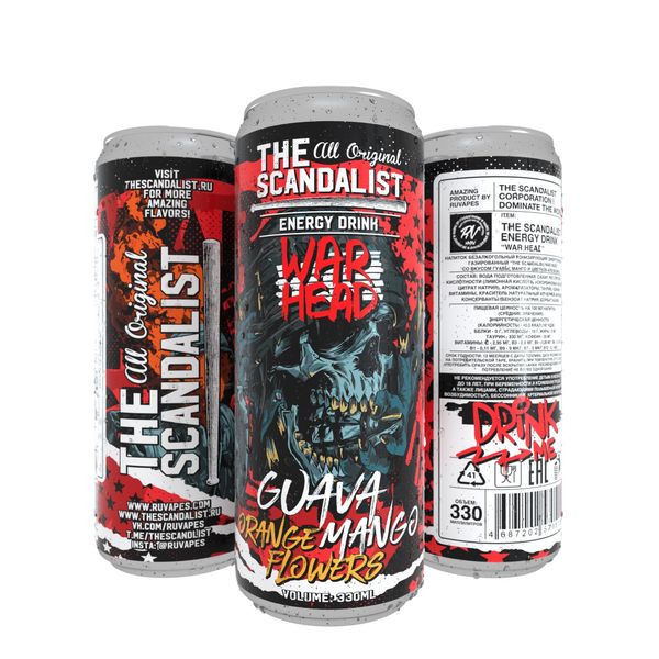 Цена на Напиток The Scandalist Energy Drink - War Head 500 мл Купить Напиток The Scandalist Energy Drink - War Head 500 мл