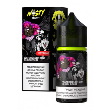 Купить Жидкость Nasty X Husky Import Salt 30 мл - Watermelon Mint Bubblegum (Strong)