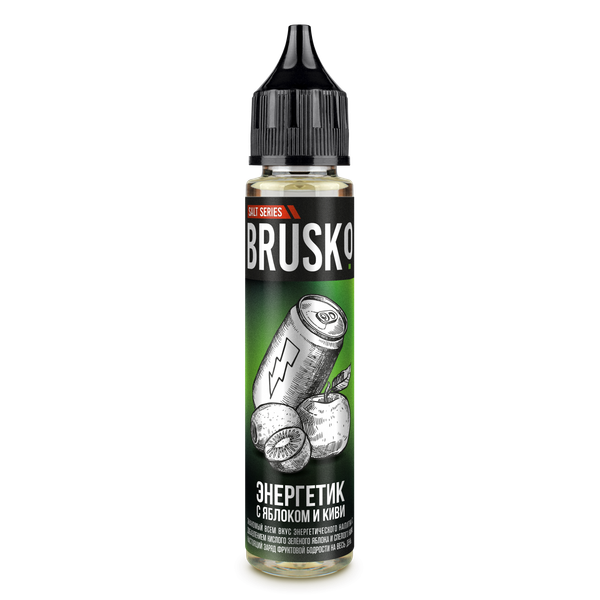 Купить Жидкость солевая для пода Brusko Salt - Энергетик с яблоком и киви (30 мл)